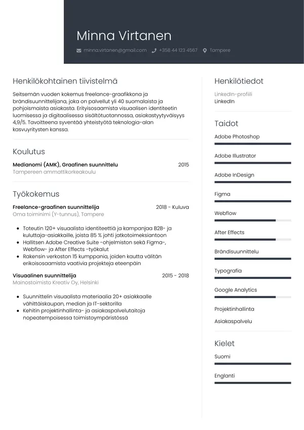 CV template Tyyli 1