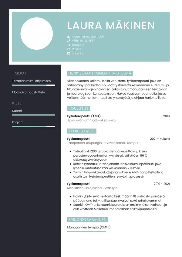 CV template Tyyli 3