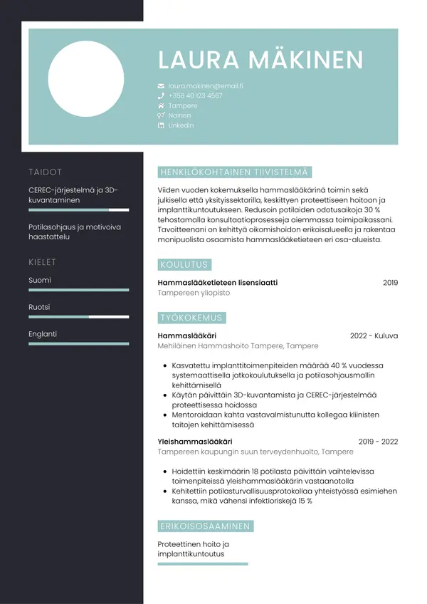 CV template Tyyli 3