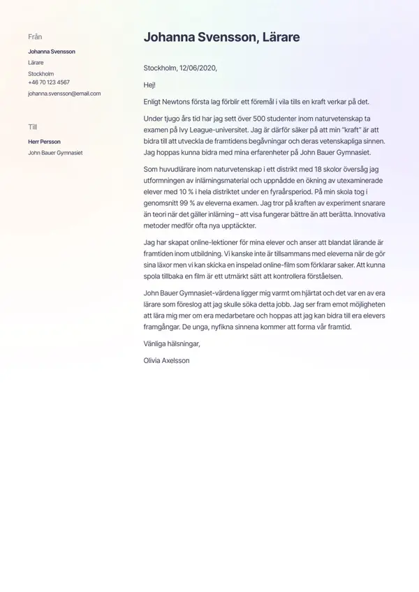 Larare CV-pohja — Tyyli 1