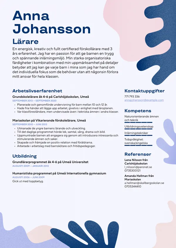 Larare CV-pohja — Tyyli 10