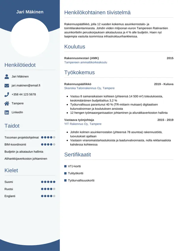 CV template Tyyli 4