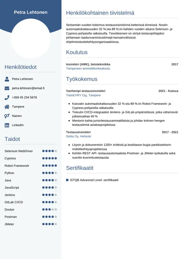 CV template Tyyli 4